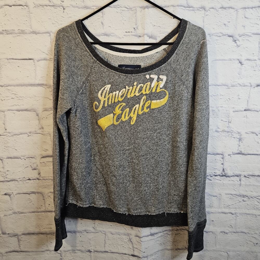 American Eagle Outfitters Womens Sweater Pullover Gray Long Sleeve Small
